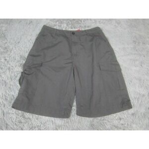 CSG Shorts Mens 34 Gray Cargo Pockets Casual Chino Flat Front